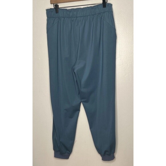 LULULEMON Jogger Size 12 Athletic Yoga Workout Blue Light Weight Drawstring Flaw - Picture 5 of 5